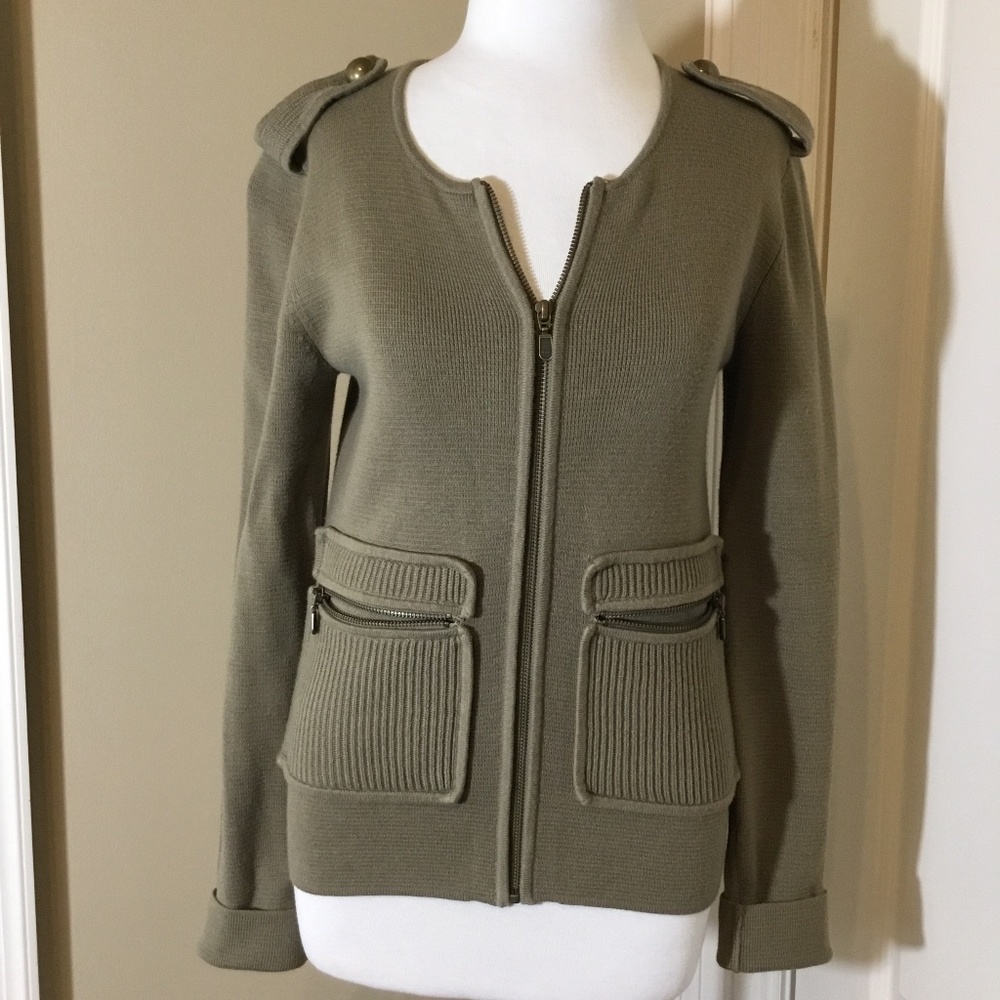 Ann Taylor XS Olive Green Sweater / Cardigan